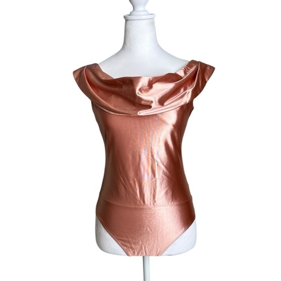 Express Satin Off the Shoulder Thong Bodysuit Size XS - Picture 13 of 17